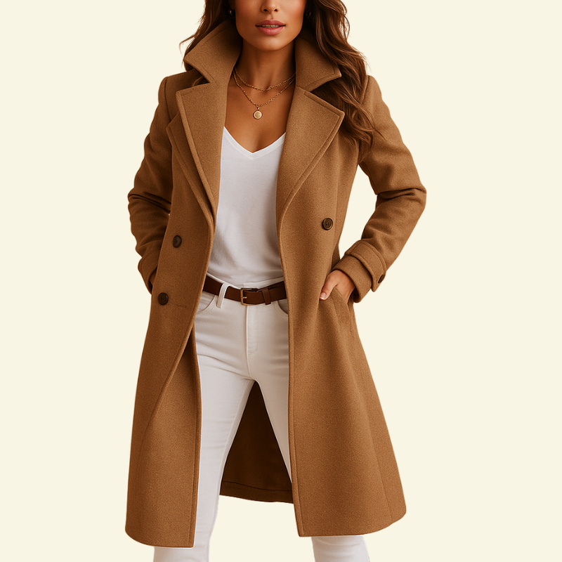 Damkappa med slag och knäppning-Coats for women-Fjallbarn