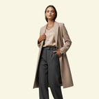 Damkappa med slagkrage och knappslå-Coats Women-Fjallbarn