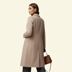 Damkappa med slagkrage och knappslå-Coats Women-Fjallbarn