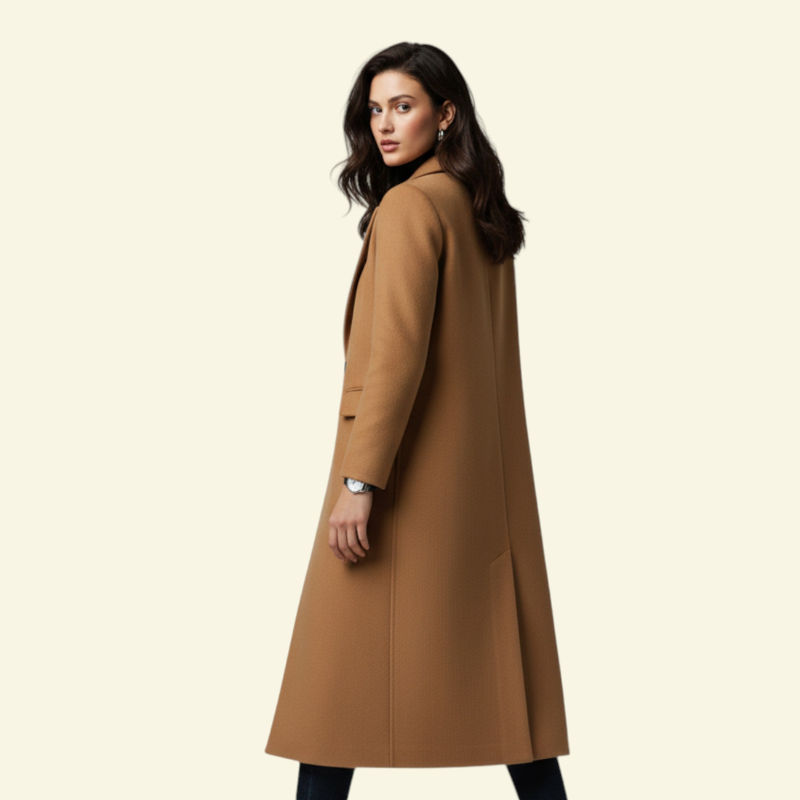 Damkappa med slagkrage och knappslå-Coats Women-Fjallbarn