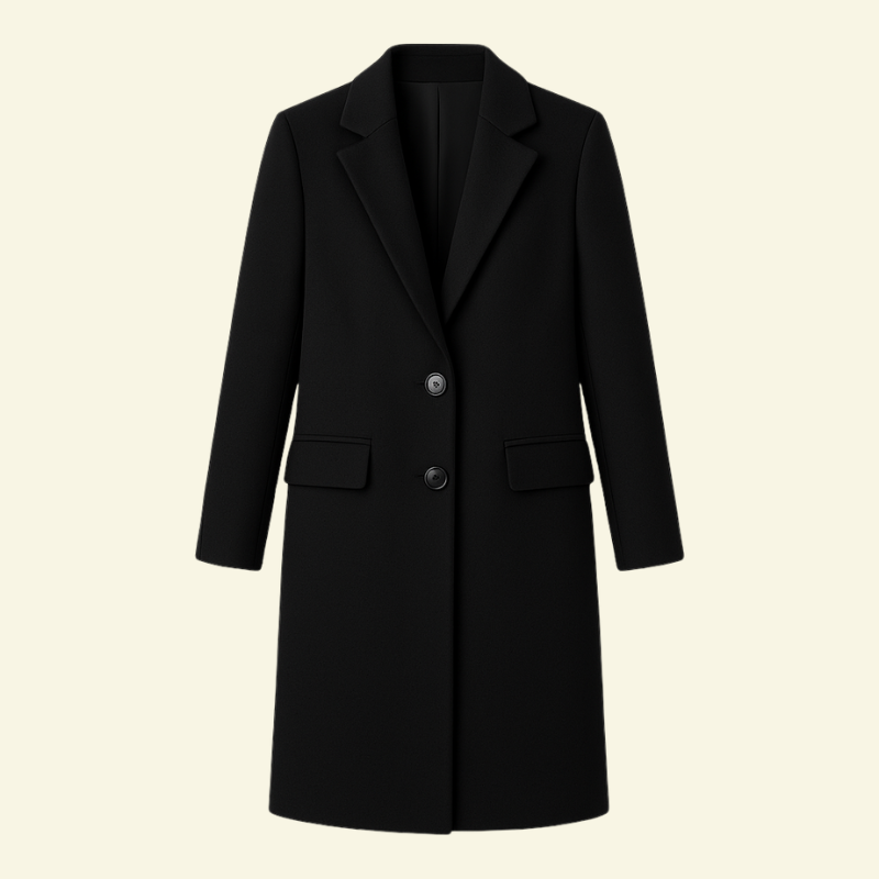 Damkappa med slagkrage och knappslå-Coats Women-Fjallbarn