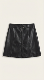 Damkjol i minilängd med hög midja och dragkedja fram-Skirt for women-Fjallbarn