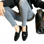 Damloafers med tofsar och kontrasterande sula-Footwear for women-Fjallbarn