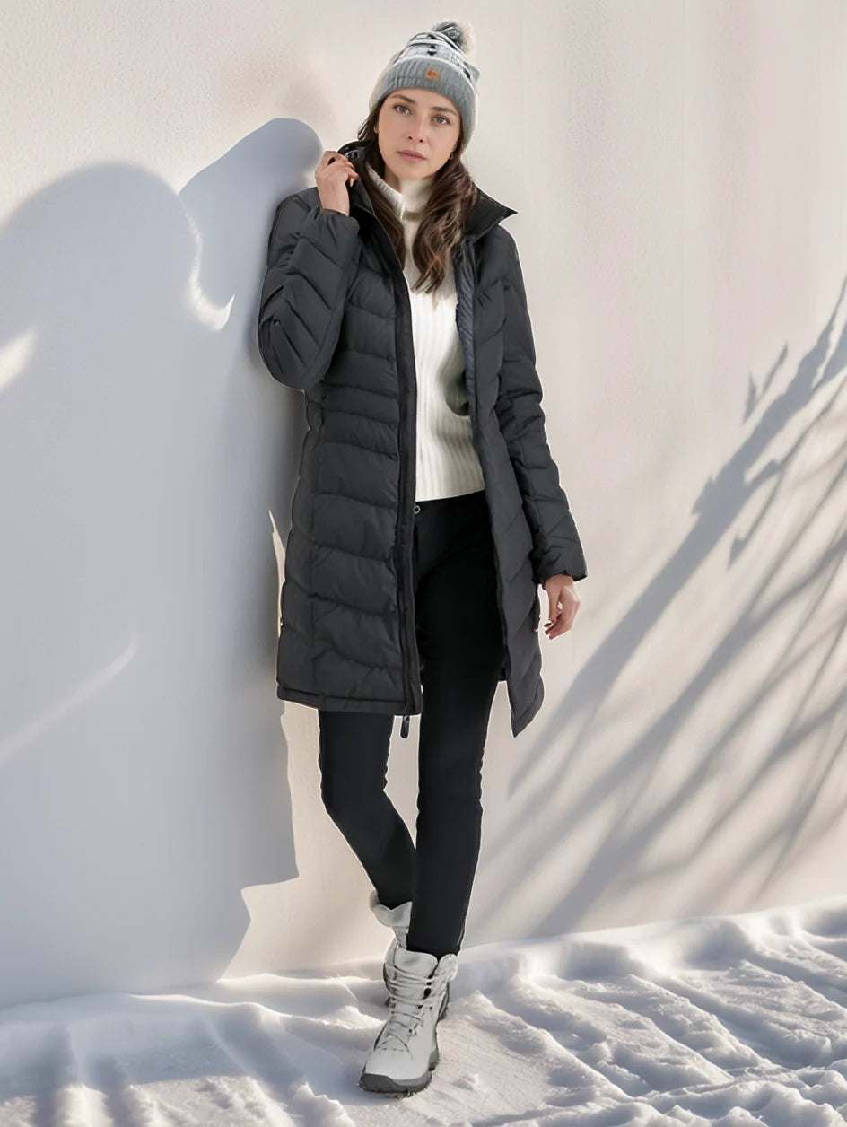 Dampufferjacka med huva och dragkedja-Jacket for women-Fjallbarn