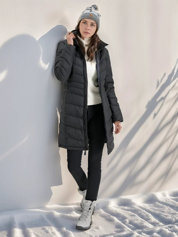 Dampufferjacka med huva och dragkedja-Jacket for women-Fjallbarn