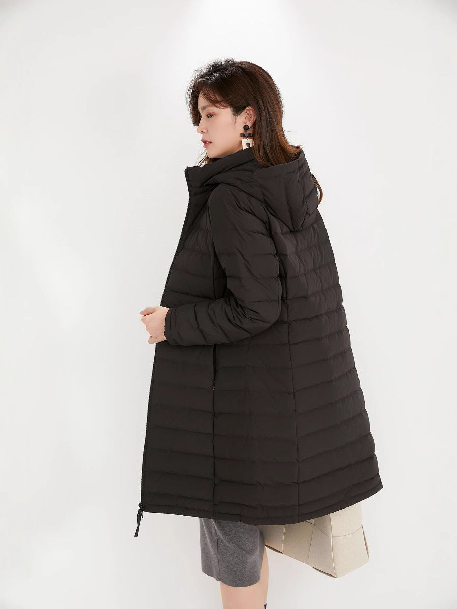 Dampufferjacka med huva och dragkedja-Jacket for women-Fjallbarn