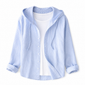 Damshirt med huva och knappstängning-Shirts for women-Fjallbarn