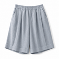 Damshorts med elastisk midja, uppvikta benslut och sidofickor-Shorts for women-Fjallbarn