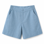 Damshorts med hög midja och elastisk bakmidja med knappstängning-Shorts for women-Fjallbarn