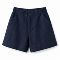 Damshorts med hög midja och elastisk bakmidja med knappstängning-Shorts for women-Fjallbarn