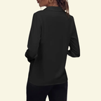 Damskjorta med lång ärm, krage och dold knappstängning-Shirts for women-Fjallbarn