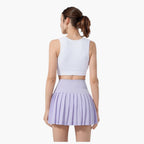 Damskort med hög midja, veckad struktur och elastisk linning-Skirt for women-Fjallbarn