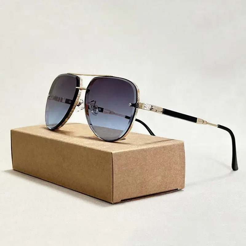Damsolglasögon med Pilotform och Dubbelbrygga-Glasses for women-Fjallbarn