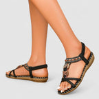 Dekorerade T-remssandaler för dam-Footwear for women-Fjallbarn