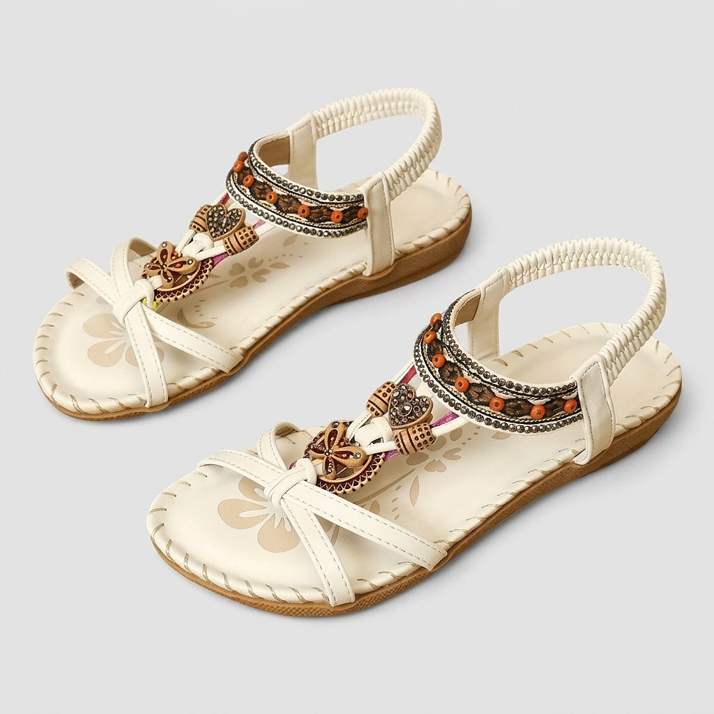 Dekorerade T-remssandaler för dam-Footwear for women-Fjallbarn