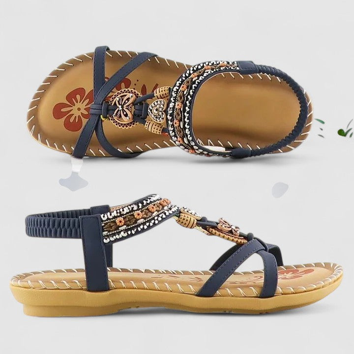 Dekorerade T-remssandaler för dam-Footwear for women-Fjallbarn
