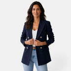 Dubbelknäppt kavaj för dam med slag-Blazer for women-Fjallbarn