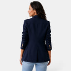 Dubbelknäppt kavaj för dam med slag-Blazer for women-Fjallbarn