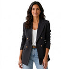 Dubbelknäppt kavaj för dam med slag-Blazer for women-Fjallbarn