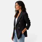 Dubbelknäppt kavaj för dam med slag-Blazer for women-Fjallbarn