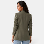 Dubbelknäppt kavaj för dam med slag-Blazer for women-Fjallbarn