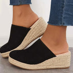 Espadrille-mules i mocka för dam-Footwear for women-Fjallbarn