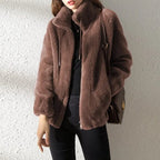 Fleecejacka med dragkedja och ståkrage för dam-Jacket for women-Fjallbarn