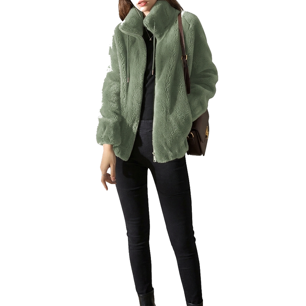 Fleecejacka med dragkedja och ståkrage för dam-Jacket for women-Fjallbarn