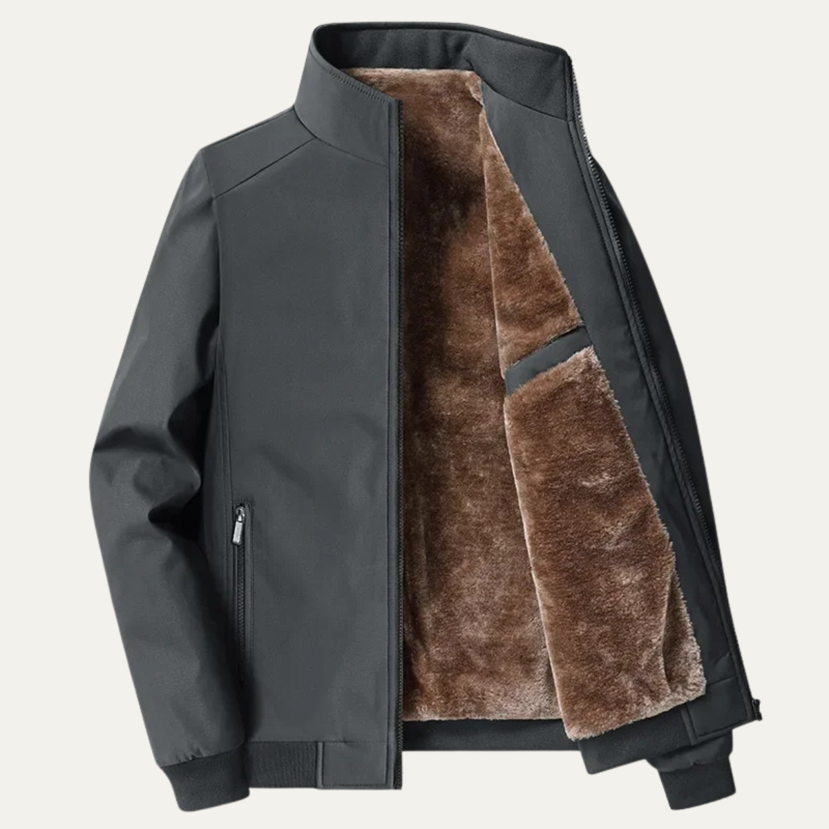 Fodrad bomberjacka med ståkrage för herr-Jackets for men-Fjallbarn