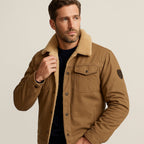 Fodrad utility-jacka med knappar för herrar-Jackets for men-Fjallbarn