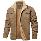 Fodrad utility-jacka med knappar för herrar-Jackets for men-Fjallbarn