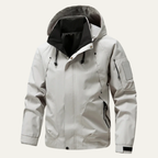 Funktionsjacka med huva och kontrastfoder för herr-Jackets for men-Fjallbarn