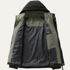 Funktionsjacka med huva och kontrastfoder för herr-Jackets for men-Fjallbarn