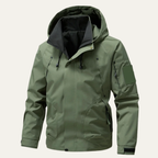 Funktionsjacka med huva och kontrastfoder för herr-Jackets for men-Fjallbarn