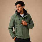 Funktionsjacka med huva och kontrastfoder för herr-Jackets for men-Fjallbarn