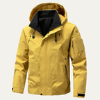 Funktionsjacka med huva och kontrastfoder för herr-Jackets for men-Fjallbarn