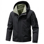 Funktionsjacka med huva och kontrastfoder för herr-Jackets for men-Fjallbarn