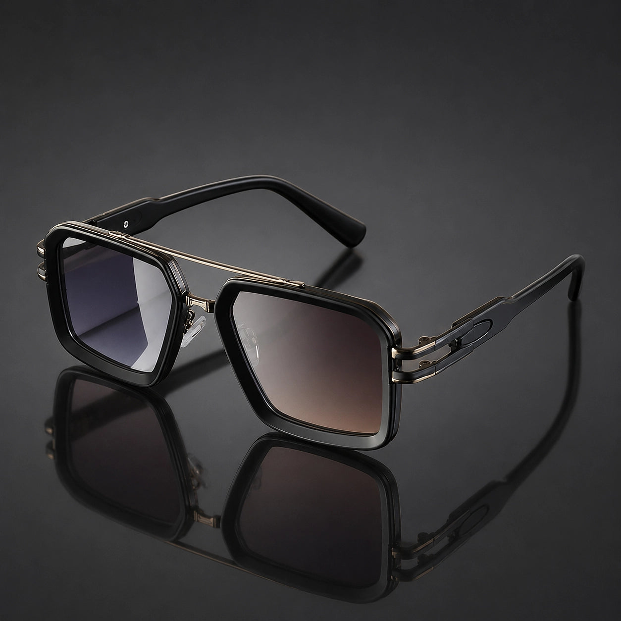 Fyrkantiga solglasögon med dubbelbrygga för dam-Glasses for women-Fjallbarn
