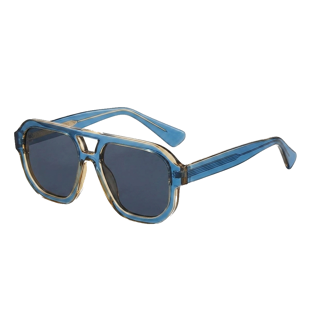 Fyrkantiga solglasögon med dubbelbrygga för herr-Glasses for men-Fjallbarn