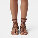 Gladiatorsandaler med omlottdesign för dam-Footwear for women-Fjallbarn