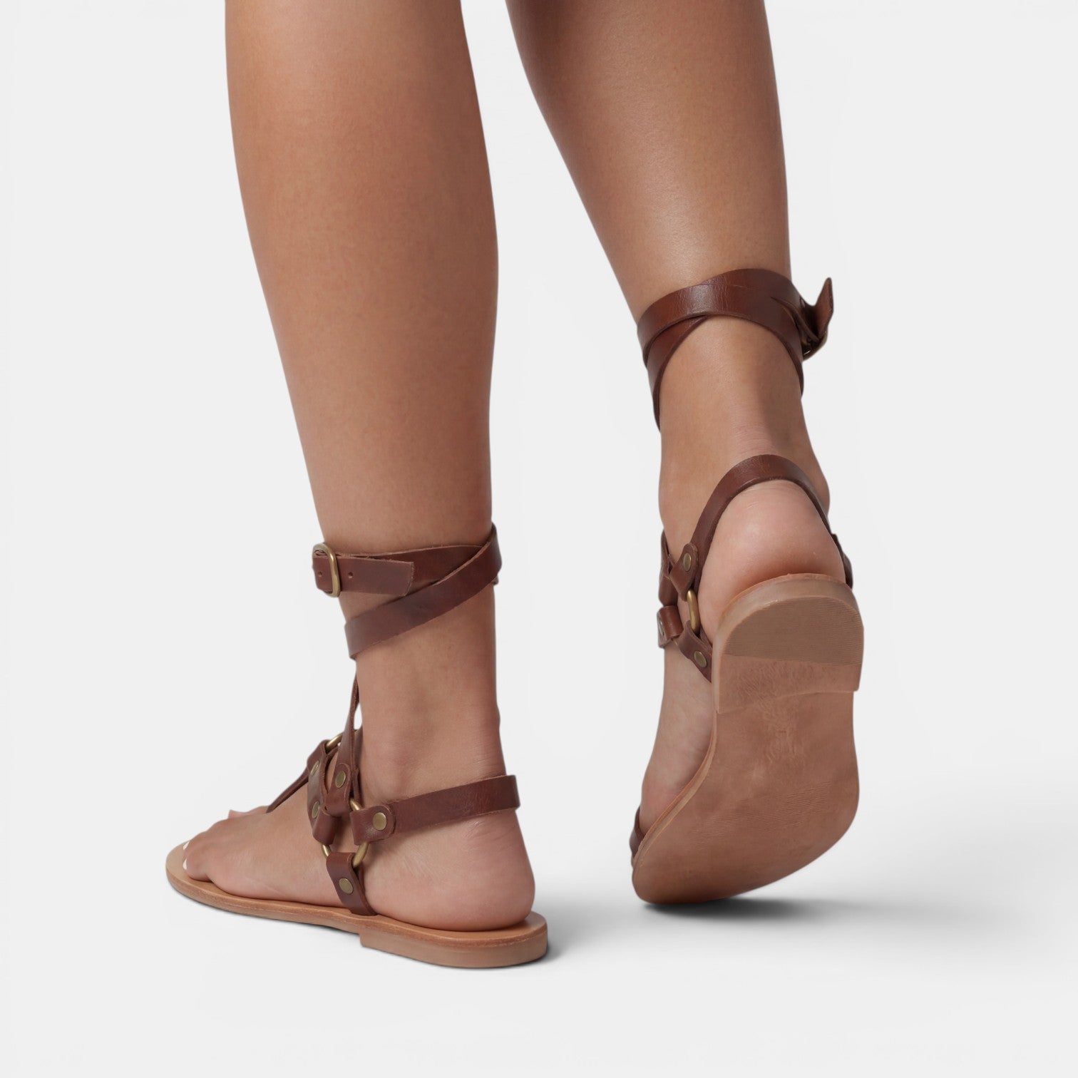 Gladiatorsandaler med omlottdesign för dam-Footwear for women-Fjallbarn