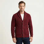 Grovstickad kofta med sjalkrage för herrar-Cardigan for men-Fjallbarn