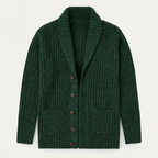 Grovstickad kofta med sjalkrage för herrar-Cardigan for men-Fjallbarn