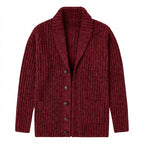 Grovstickad kofta med sjalkrage för herrar-Cardigan for men-Fjallbarn