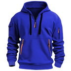 Half-zip pullover-hoodie för män med praktiska fickor-Jackets for men-Fjallbarn