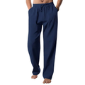Hampabyxor med raka ben och dragsko för herr-Pants for Men-Fjallbarn