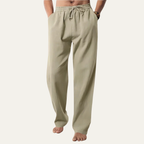 Hampabyxor med raka ben och dragsko för herr-Pants for Men-Fjallbarn