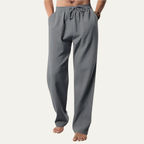 Hampabyxor med raka ben och dragsko för herr-Pants for Men-Fjallbarn
