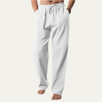 Hampabyxor med raka ben och dragsko för herr-Pants for Men-Fjallbarn
