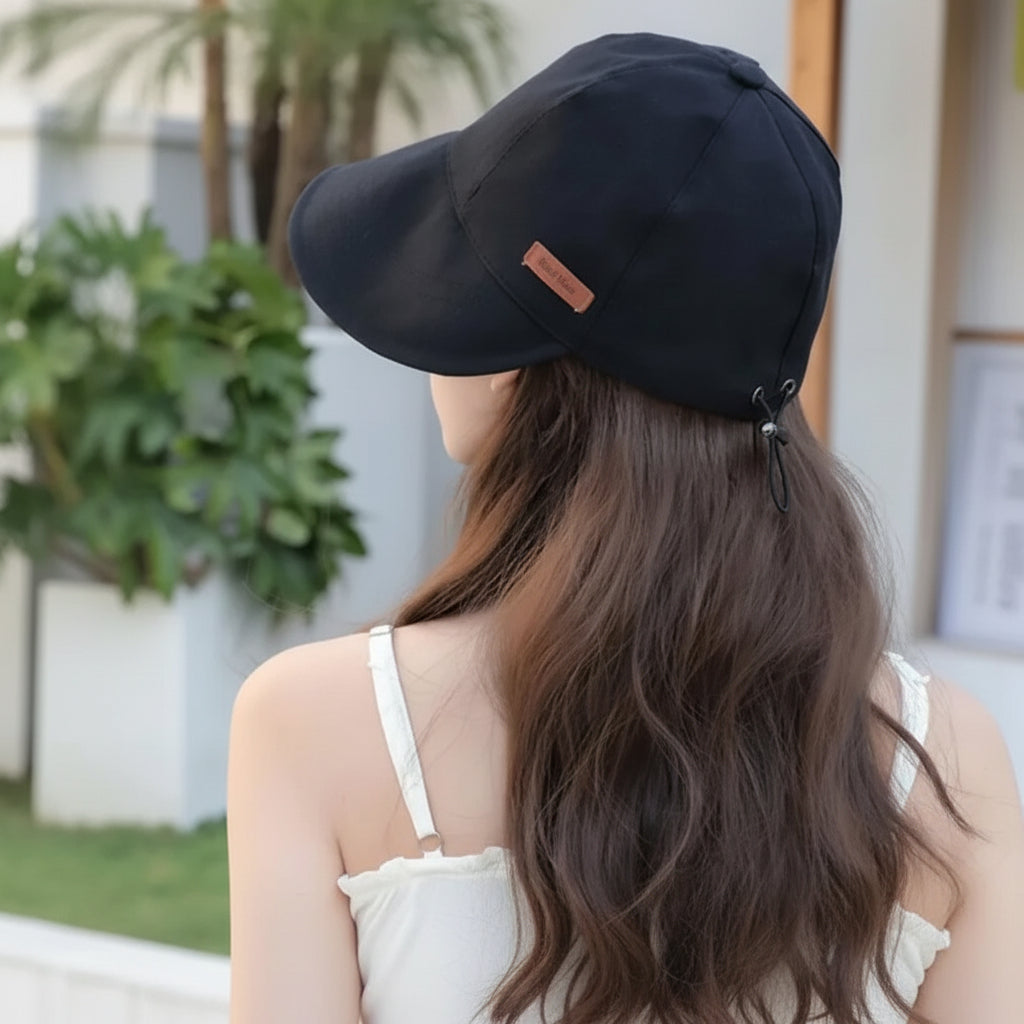 Hatt för damer med justerbar baksida och böjd skärm-Accessories for Women-Fjallbarn